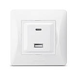 Розетка USB-A + USB-C PD20W біла VIDEX BINERA, фото 2