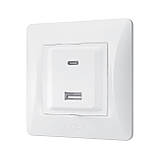 Розетка USB-A + USB-C PD20W біла VIDEX BINERA, фото 3