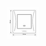 Вимикач одноклавішний проміжний кремовий VIDEX BINERA, фото 5