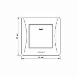 Вимикач одноклавішний з підсвіткою кремовий VIDEX BINERA, фото 5