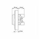 Розетка подвійна із заземленням кремова VIDEX BINERA, фото 6