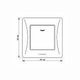 Вимикач одноклавішний з підсвіткою чорний графіт VIDEX BINERA, фото 5