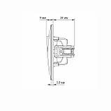 Вимикач одноклавішний з підсвіткою чорний графіт VIDEX BINERA, фото 6