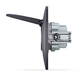 Розетка одинарна із заземленням та кришкою чорний графіт VIDEX BINERA, фото 4