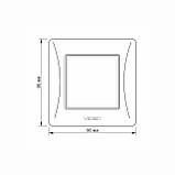 Вимикач одноклавішний срібний шовк VIDEX BINERA, фото 5