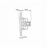 Вимикач двоклавішний срібний шовк VIDEX BINERA, фото 6