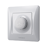 Димер 600Вт срібний шовк VIDEX BINERA, фото 3