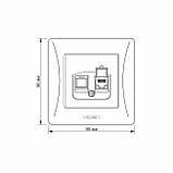 Розетка CAT6 одинарна комп'ютерна срібний шовк VIDEX BINERA, фото 5