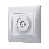 Розетка SAT одинарна супутникова срібний шовк VIDEX BINERA, фото 3