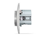 Розетка одинарна із заземленням з USB+USB-C срібний шовк VIDEX BINERA, фото 4