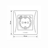 Розетка одинарна із заземленням з USB+USB-C срібний шовк VIDEX BINERA, фото 5