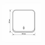 IP20 Вимикач зовнішній одноклавішний прохідний білий VIDEX BINERA, фото 4