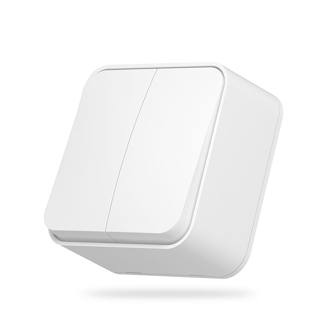 IP20 Вимикач зовнішній двоклавішний білий VIDEX BINERA, фото 1