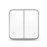 IP20 Вимикач зовнішній двоклавішний білий VIDEX BINERA, фото 2