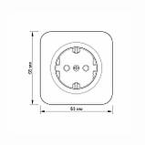 IP20 Розетка зовнішня одинарна із заземленням чорний графіт VIDEX BINERA, фото 4