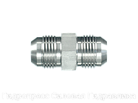 Адаптер прямой JIC-37°, с отбортовкой, Нержавеющая сталь