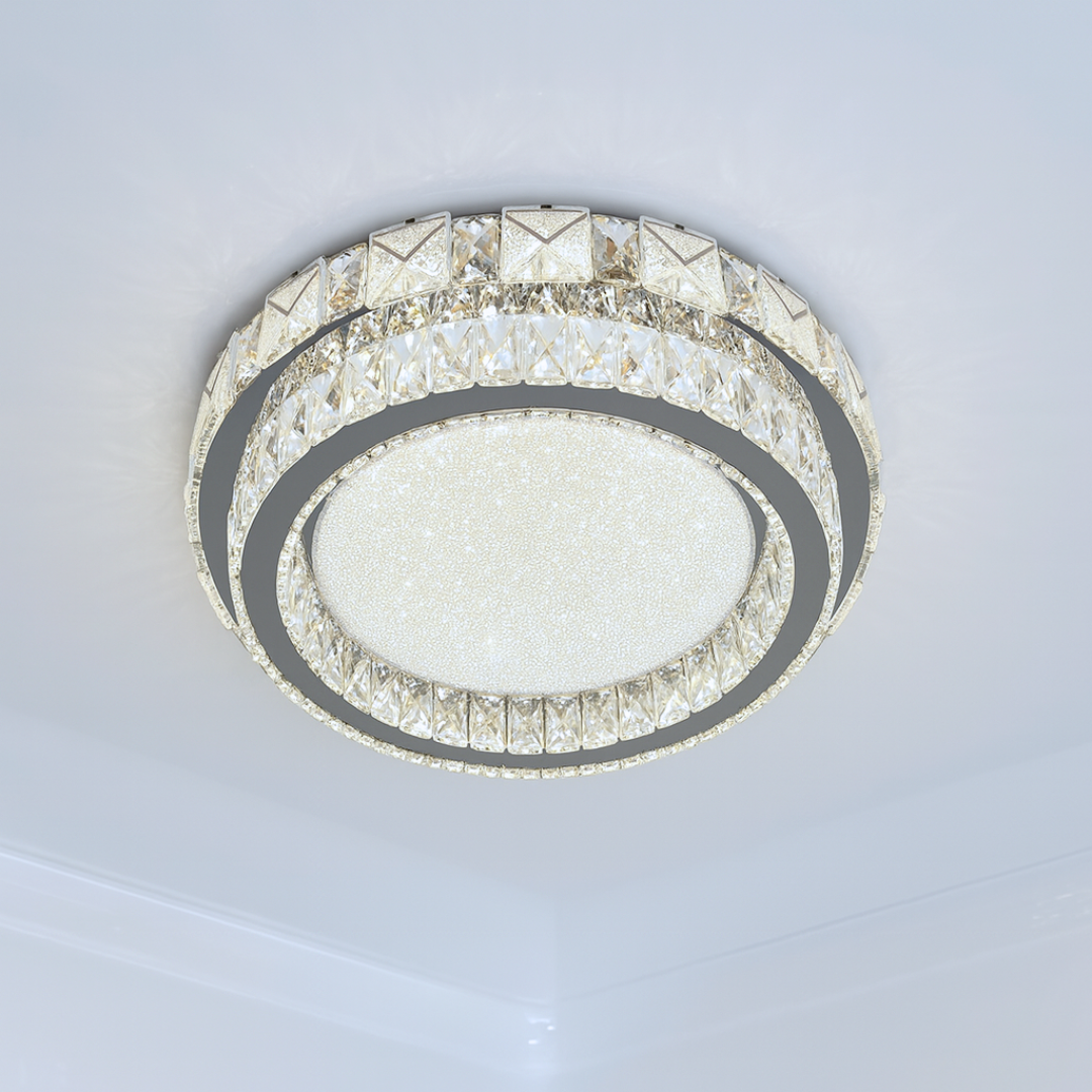 Люстра у вітальню з пультом Linisoln 220W до 40 м² колір Хром 2507-500, фото 1