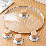 Універсальна ручка для кришки каструлі та сковороди Wooden Knob, фото 2