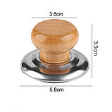 Універсальна ручка для кришки каструлі та сковороди Wooden Knob, фото 6