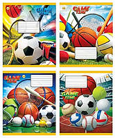 Зошити на 12 аркушів, коса лінія,10 шт в наборі