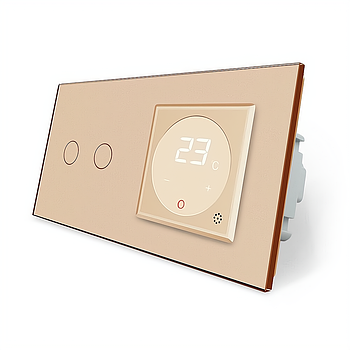 Сенсорний терморегулятор Livolo для теплої підлоги із зовнішнім датчиком температури 3500 Вт 16 А