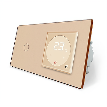 Сенсорний терморегулятор Livolo із зовнішнім датчиком для теплої підлоги потужний контролер температури