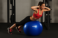 Фітбол York Fitness 65 см синій + насос, фото 6