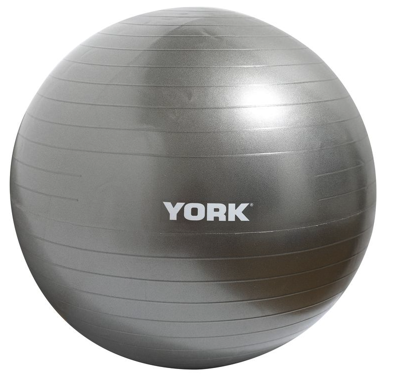 Фітбол York Fitness 75 см сірий + насос, фото 1