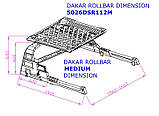 Роллбар з кошиком Dakar (під ролети) для Toyota Tundra 2007-2021 рр, фото 8