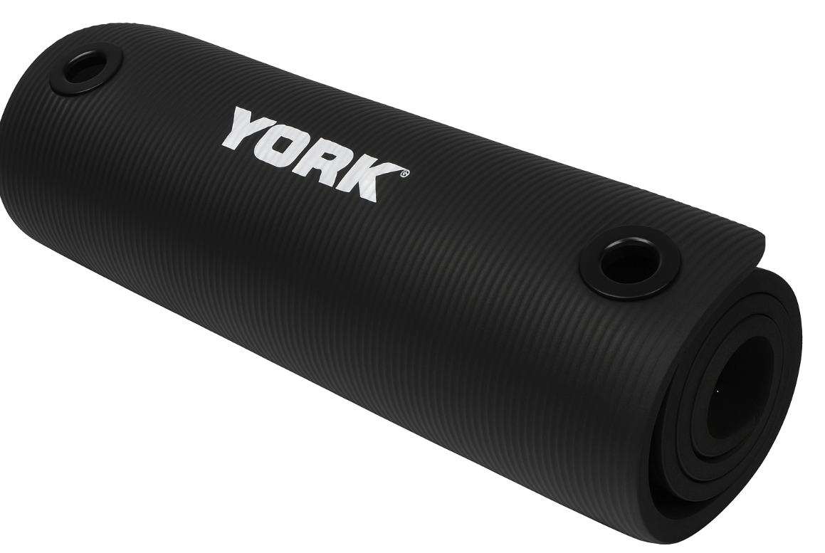 Мат для фітнесу з отворами York Fitness NBR 1 см чорний, фото 1