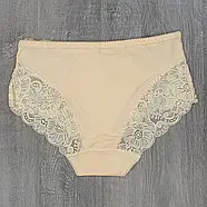 Жіночі бавовняні труси сліп з мереживом середня посадка Biweier (великі розміри) XL, фото 8