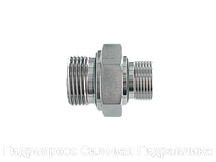 З'єднання пряме, BSP — циліндрична різь — перехідник — конус 60° з м'яким ущільнювачем "WD", Нерж.сталь