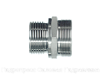 Прямой адаптер, BSP - метрическая резьба - конус 60°, Нержавеющая сталь