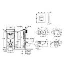 Комплект 4 в 1: Інсталяція Grohe Rapid SL 3 в 1 38772001 + Унітаз безобідковий Kroner Armada WHI513636 RIMLESS з сидінням Slim, фото 2