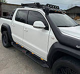 Бокові пороги Dakar V2 з LED (2 шт, метал) для Volkswagen Amarok 2010-2022 рр, фото 5