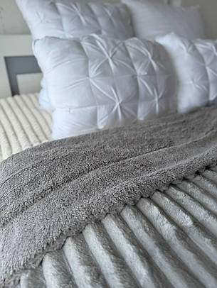 Плед Шарпей на овчині Євро Сірий, фото 2