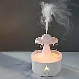 💙Зволожувач повітря Гриб з ефектом дощу Нічник з підсвіткою RGB Аромадіфузор Cloud Rain Humidifier N02-63, фото 4