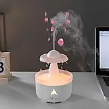 💙Зволожувач повітря Гриб з ефектом дощу Нічник з підсвіткою RGB Аромадіфузор Cloud Rain Humidifier N02-63, фото 5