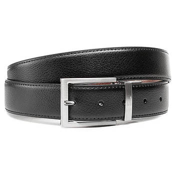 Чоловічий ремінь Semi Line Black/Brown (P8231-0 M) двосторонній шкіряний з поворотною пряжкою