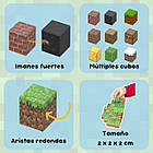 Магнітний конструктор з кубиків сцена Водоспад 128 деталей Minecraft Magnetic Cube H059 — кубики майнкрафт, фото 5