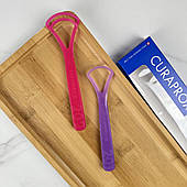 Набір скребків для язика Curaprox (рожевий та фіолетовий), 2 шт