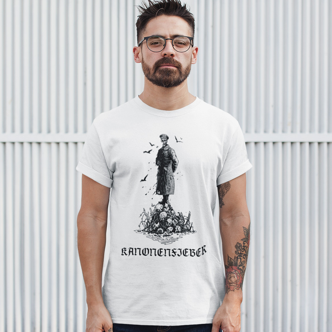 Футболка унісекс Kanonenfieber (Der Offizier wht) XS білий, фото 1