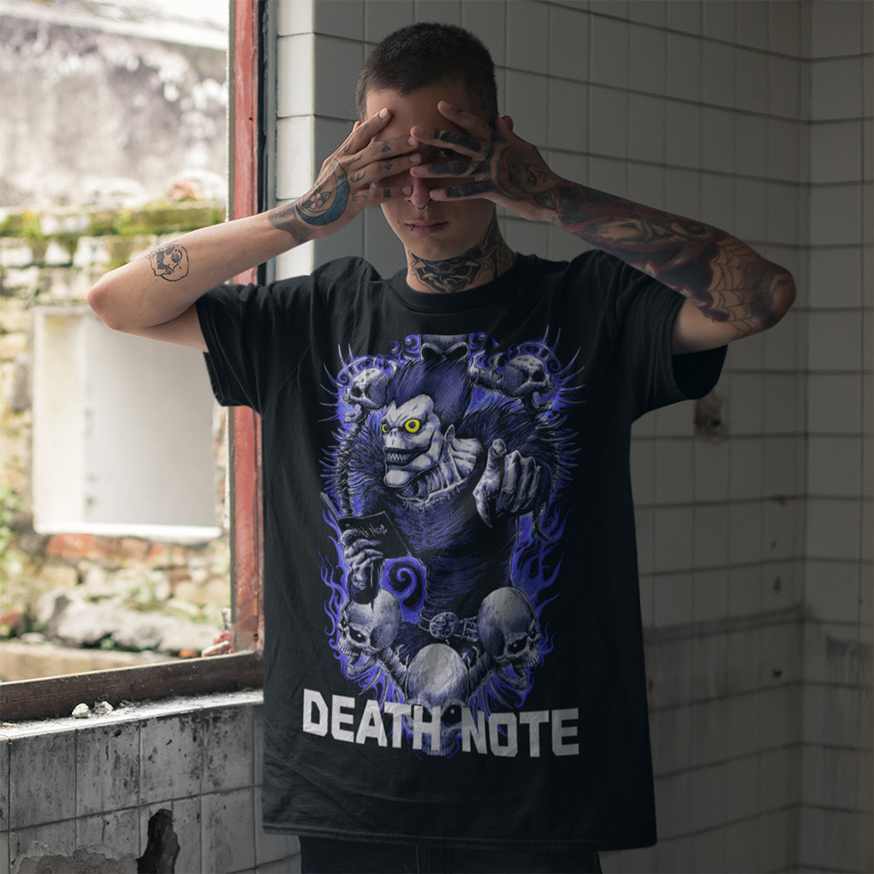 Футболка унісекс Death Note (Ryuk) 4XL чорний, фото 1