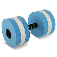 Гантелі для аквааеробіки 1 шт SP-Sport PL-0459 Блакитний-білий