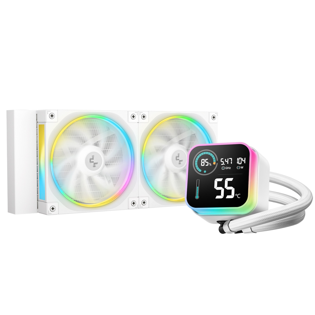 Система водяного охолодження DeepCool LQ240 White (R-LQ240-WHDSMC-G-1), фото 1