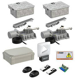 KIT BR21/353DHP Комплект автоматичних двигунів для двостулкових воріт підземного монтажу BRUSHLESS Roger