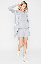 Костюм жіночий Set-breeze футболка шорти сірі ART KNIT