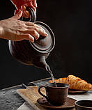 Чайник заварювальний Слав Керам Домашній 1 л із червоної глини з декором, фото 6