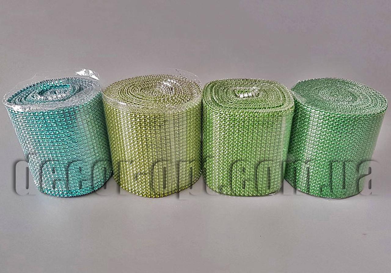 Імітація страз шина на стрічці кольорова 12 см/10ярд 24 ряди