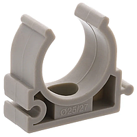 Кріплення для PPR труби 25 мм Europroduct EP.0041, базальтопластик, пайка, сіре